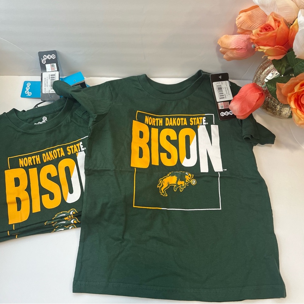 # Lot of 6 Gen2 Green North Dakota State NDSU Bison Toddler / Kids T-Shirts